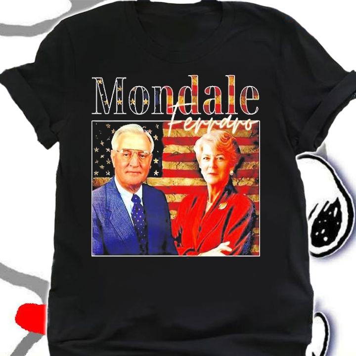 Walter Mondale And Joan Mondale American Flag t-shirt