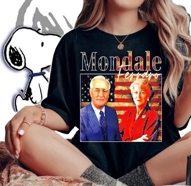 Walter Mondale And Joan Mondale American Flag t-shirt