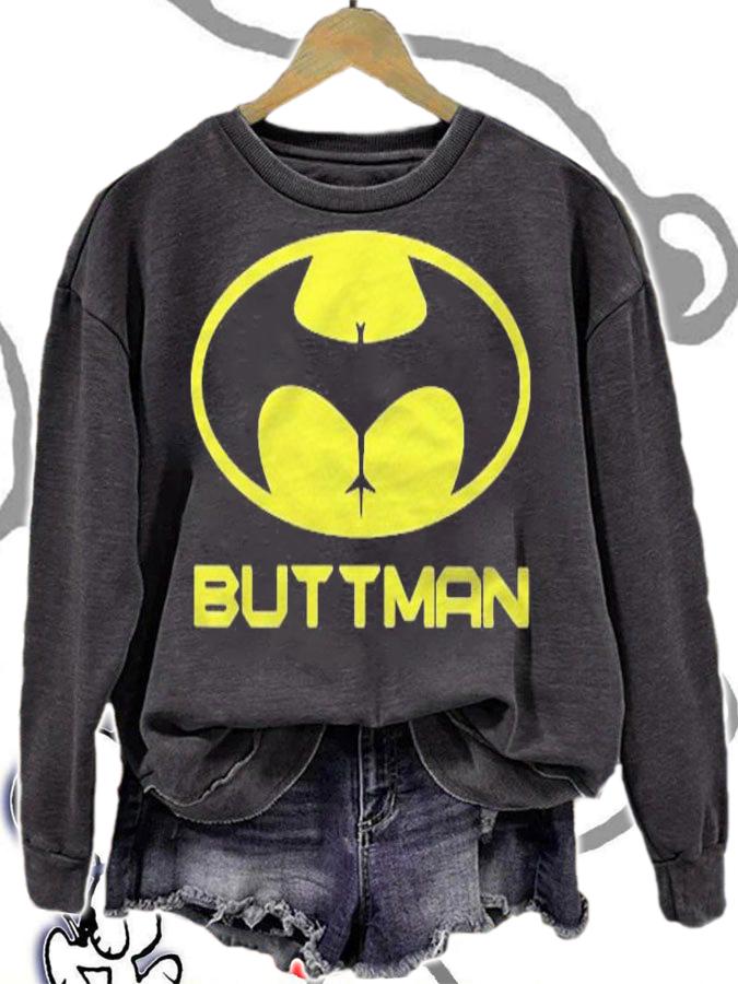 Buttman Funny Batman Logo Parody t-shirt sweatshirt