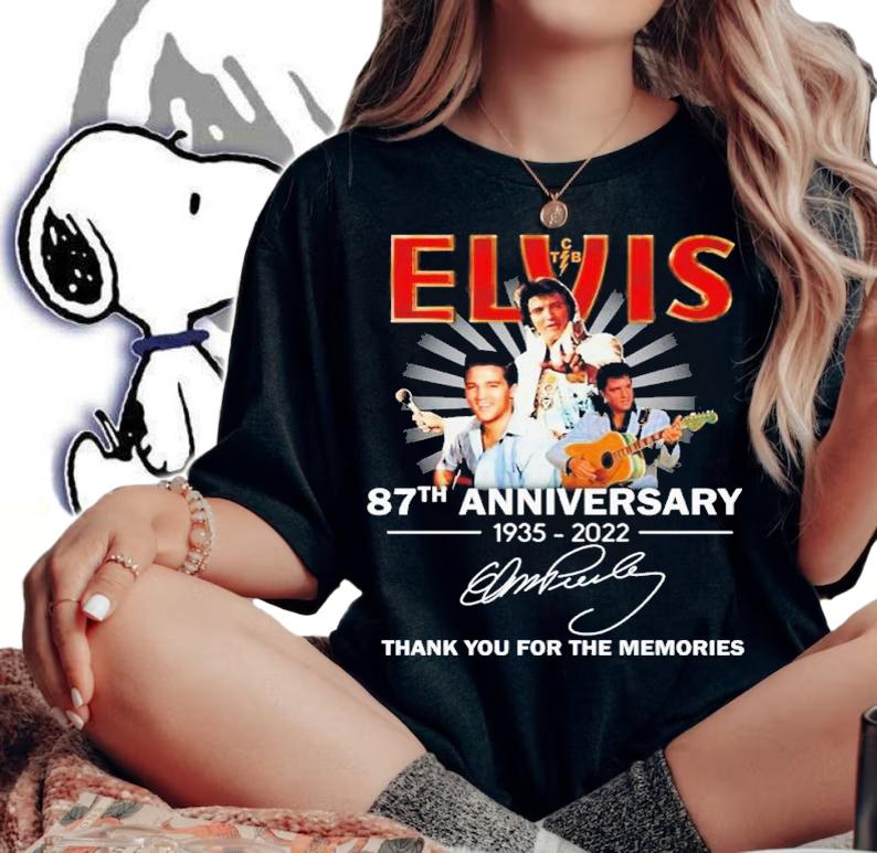 Elvis 87th anniversary 1935-2022 signature shirt