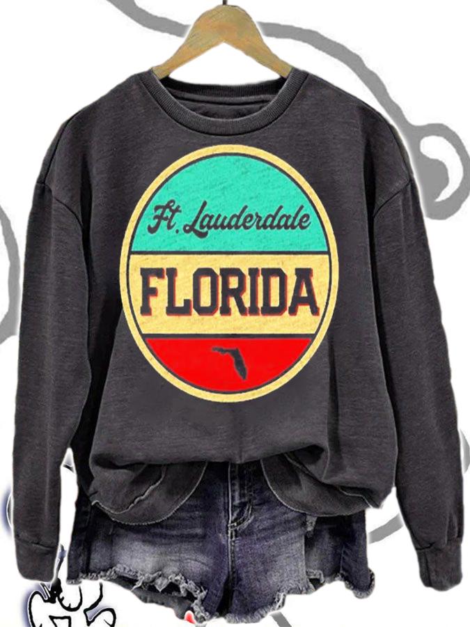 Ft. Fort Lauderdale Florida Vintage 70S 80S Retro Style T-Shirt sweatshirt