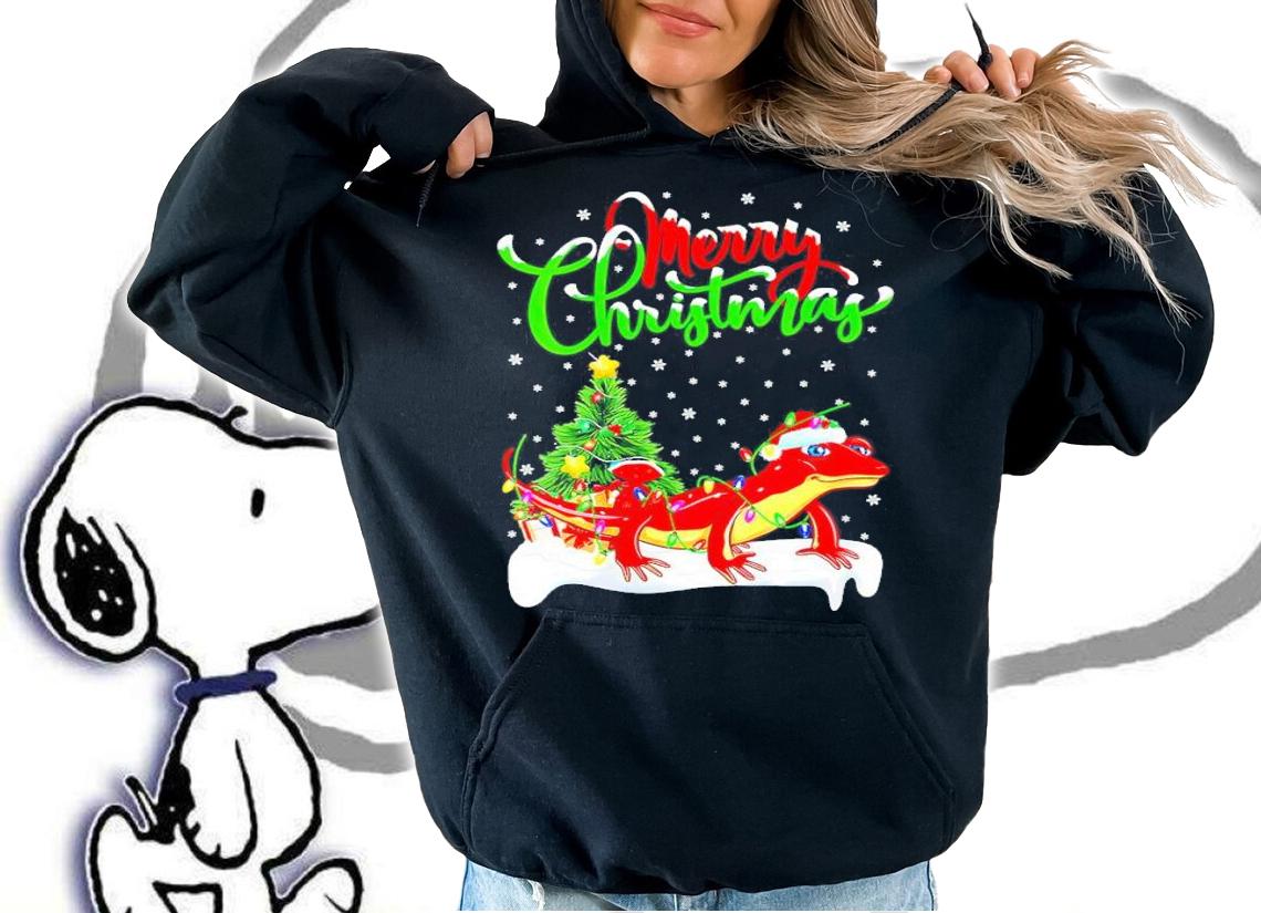 Gecko Santa Merry Christmas Shirt
