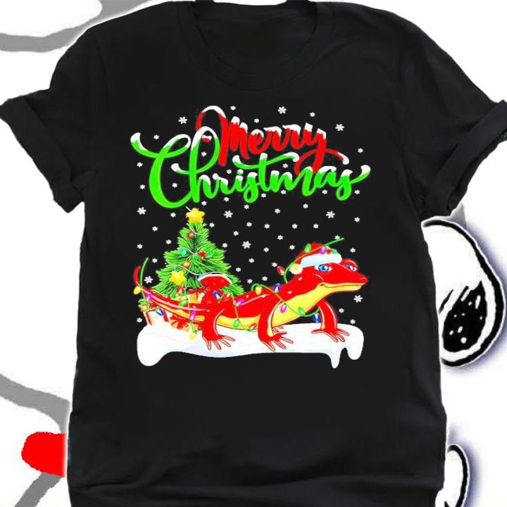 Gecko Santa Merry Christmas Shirt