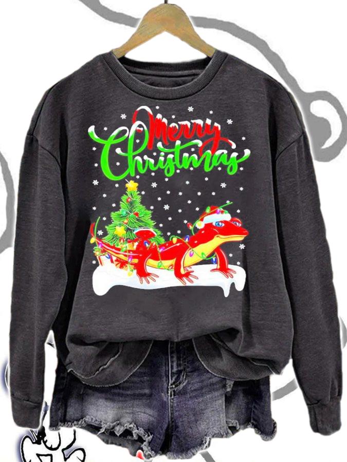 Gecko Santa Merry Christmas Shirt