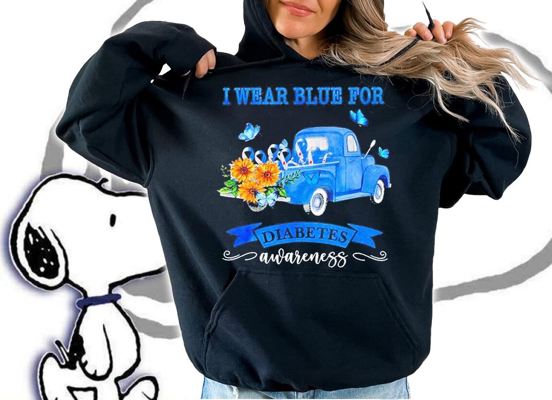 I Wear Blue For Diabetes Awareness T-Shirt