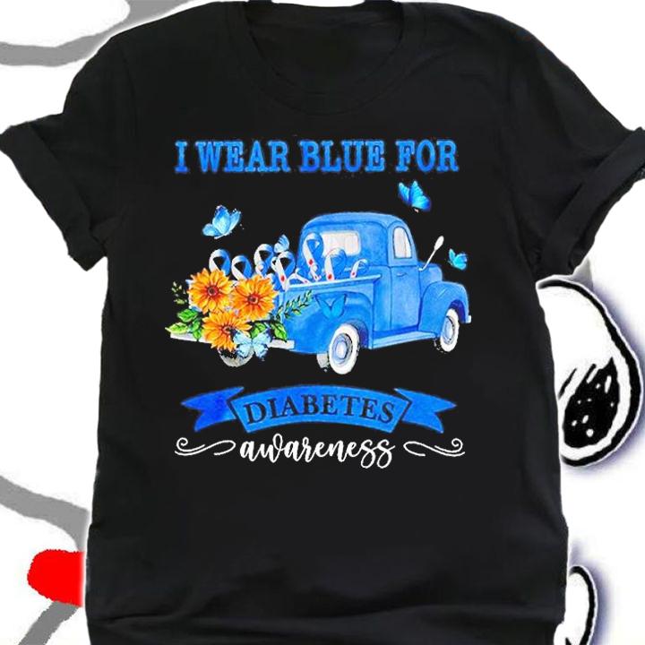 I Wear Blue For Diabetes Awareness T-Shirt
