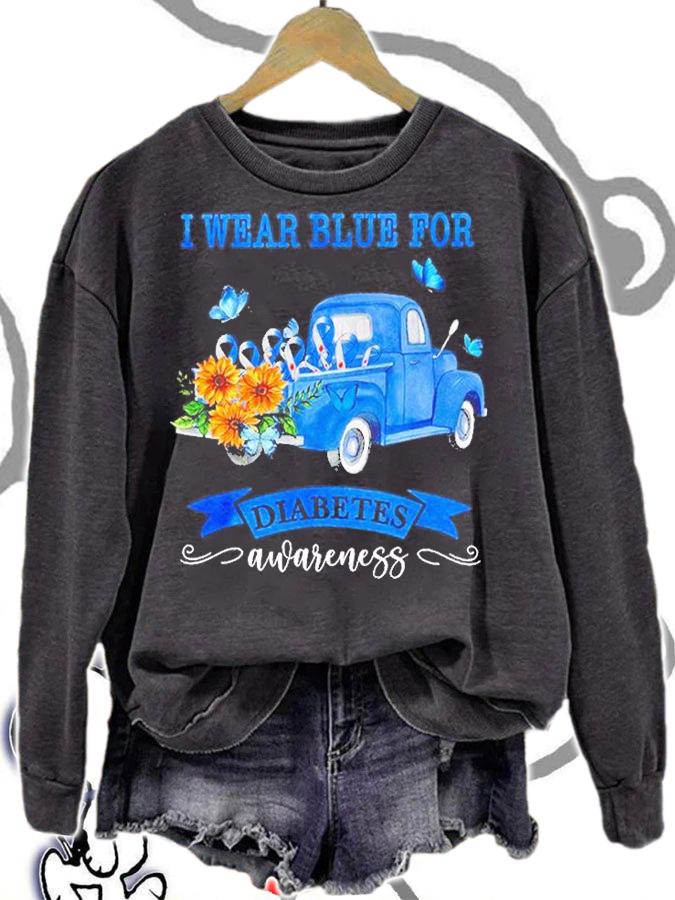 I Wear Blue For Diabetes Awareness T-Shirt