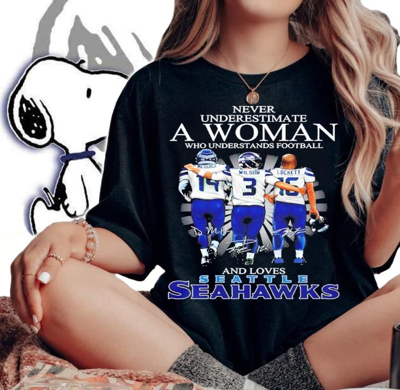 Never Underestimate A Woman Who Understands Football And Loves Seattle Seahawks Shirt woman shirt
