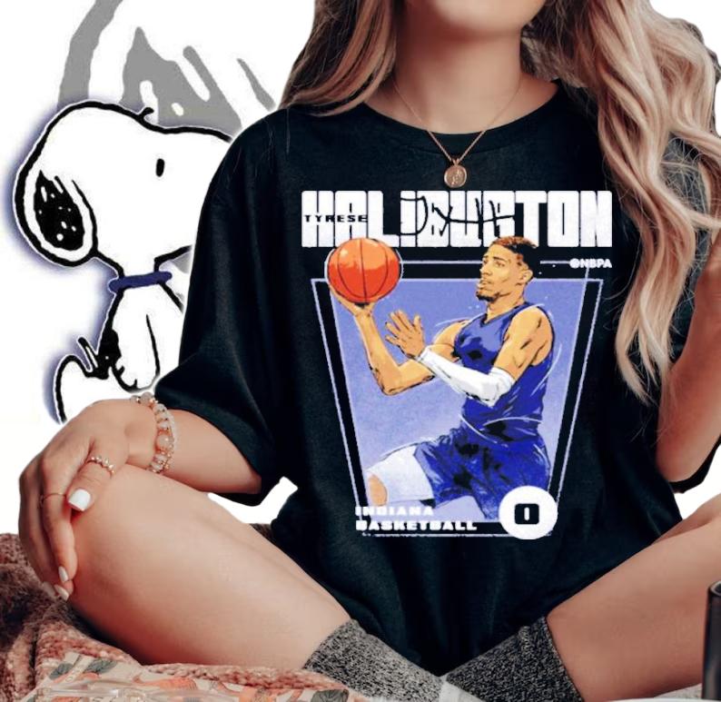 Tyrese Haliburton Indiana Premiere Basketball Signatures Shirt woman shirt