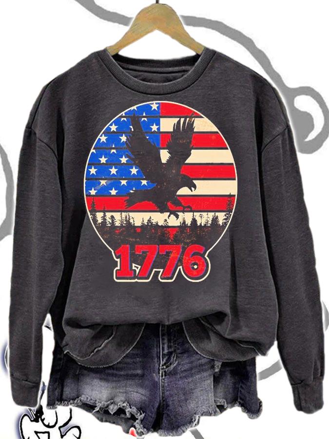 Vintage USA 1776 Emblem US Flag Eagle T-Shirt sweatshirt
