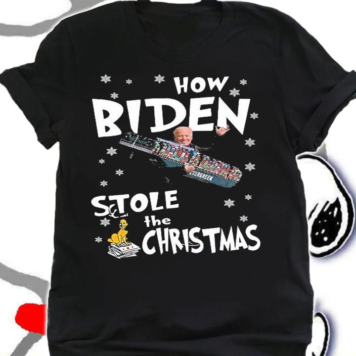How Biden Stole The Christmas Biden Club Funny T-Shirt
