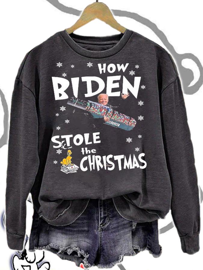 How Biden Stole The Christmas Biden Club Funny T-Shirt