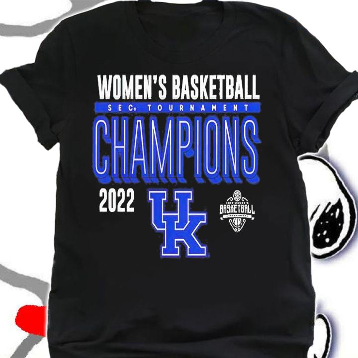 Kentucky Wildcats 2022 SEC Women's Basketball Conference Tournament Champions T-Shirt