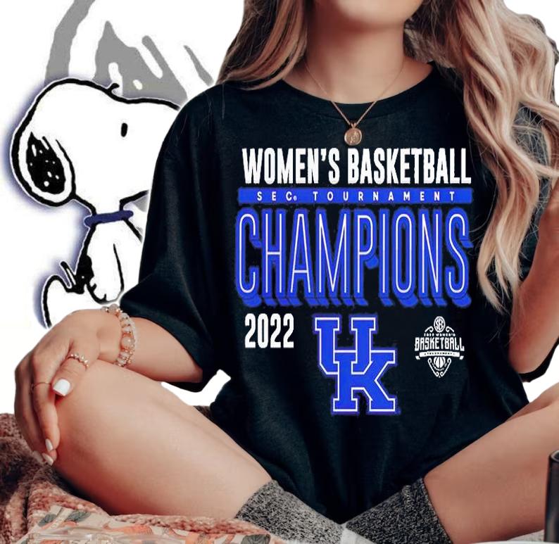 Kentucky Wildcats 2022 SEC Women's Basketball Conference Tournament Champions T-Shirt