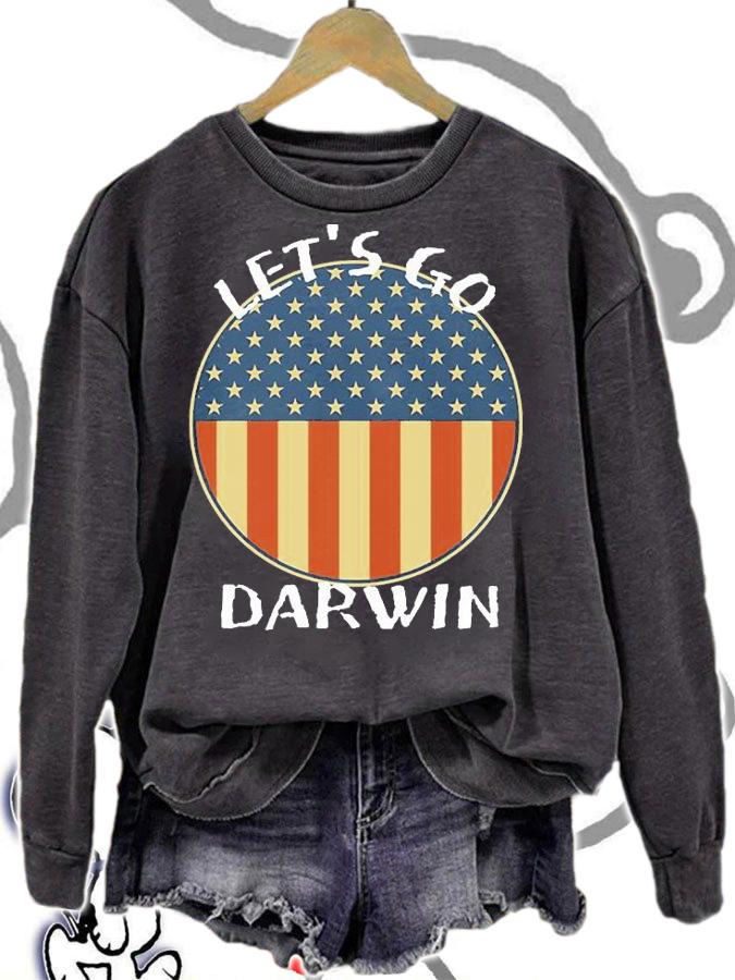 Let's Go Darwin Liberal impeach Yellow Flag Sun T-Shirt