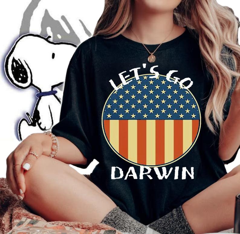 Let's Go Darwin Liberal impeach Yellow Flag Sun T-Shirt