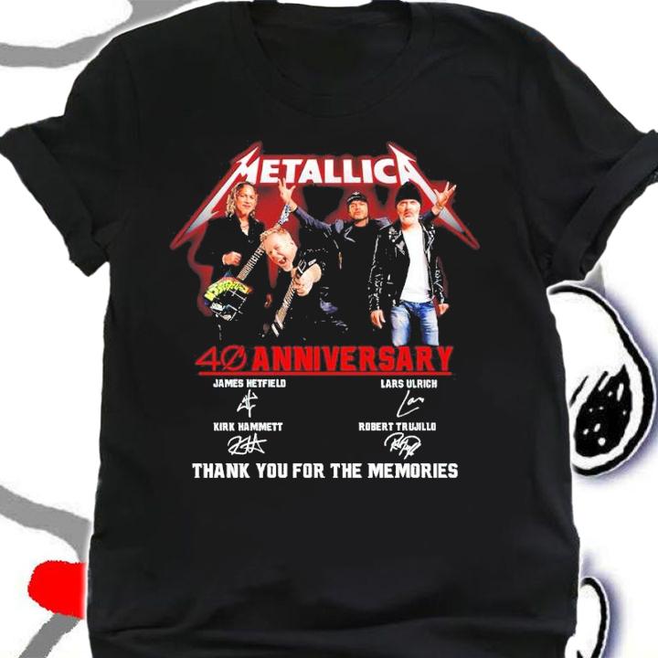 Metallica 40th Anniversary Signatures Thank You For The Memories Shirt shirt