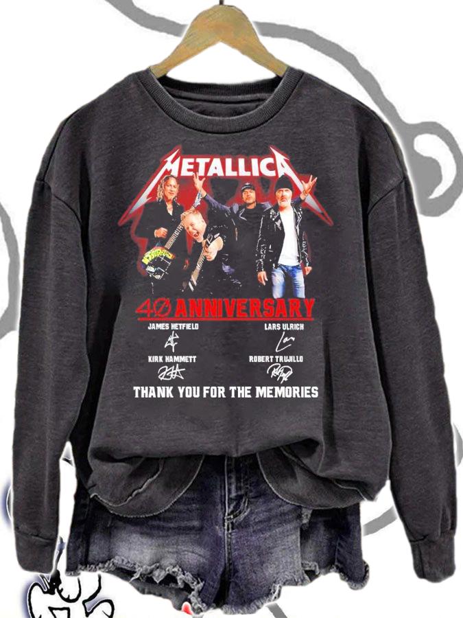 Metallica 40th Anniversary Signatures Thank You For The Memories Shirt sweatshirt