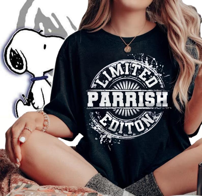 Parrish Funny Surname Family Tree Birthday Reunion Gift Idea Shirt woman shirt