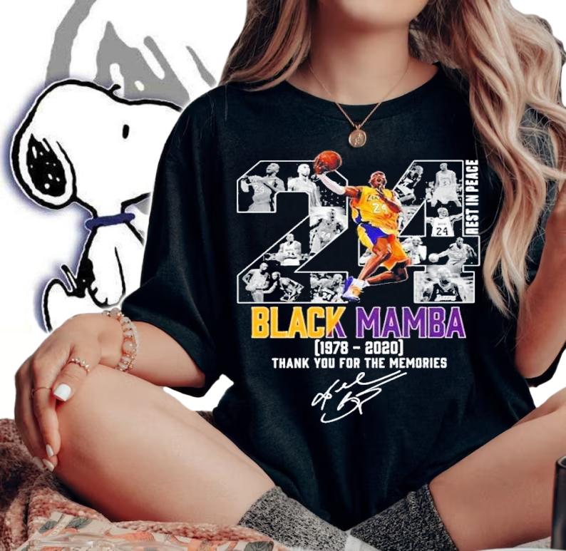 24 Black Mamba 1978-2020 thank you for the memories t-shirt woman shirt