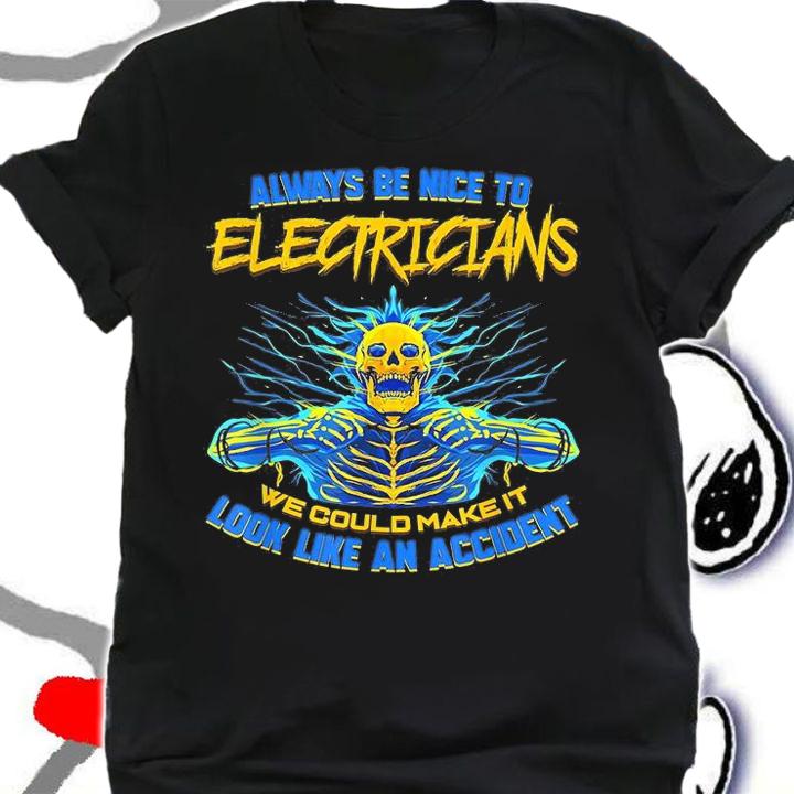 Electrician Funny Gift For Electrical Engineer Electricity T-Shirt shirt