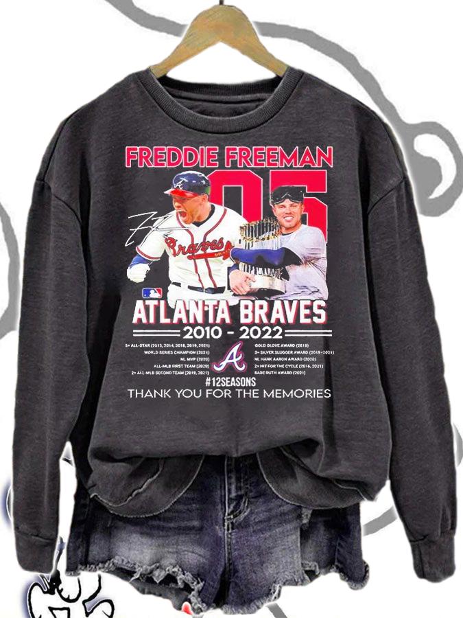 Freddie Freeman Atlanta Braves 2010 2022 Thank You For The Memories Signature T-Shirt sweatshirt