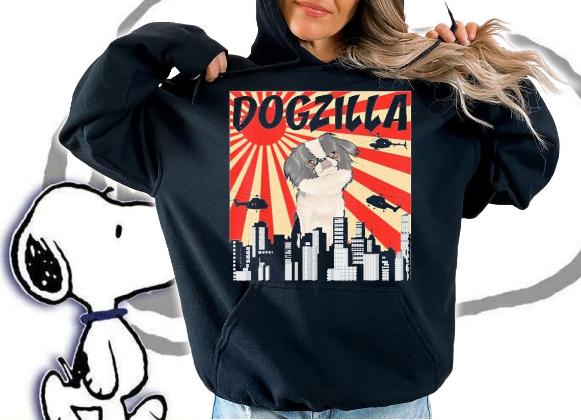 Funny Retro Japanese Dogzilla Japanese Chin T-Shirt