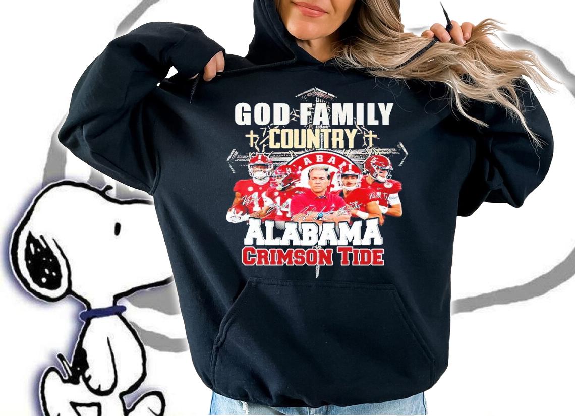 God Family Country Alabama Crimson Tide Shirt