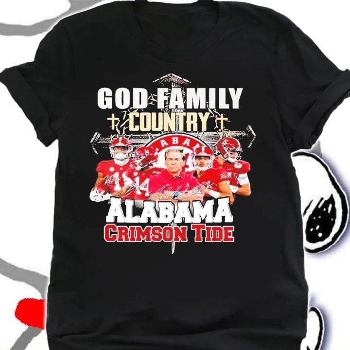 God Family Country Alabama Crimson Tide Shirt