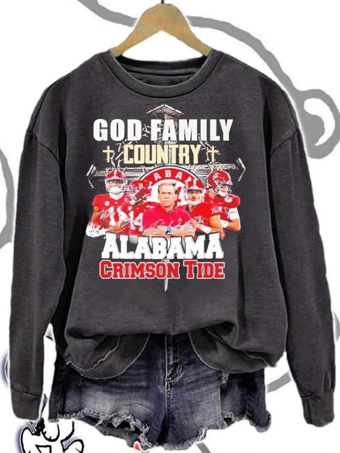 God Family Country Alabama Crimson Tide Shirt