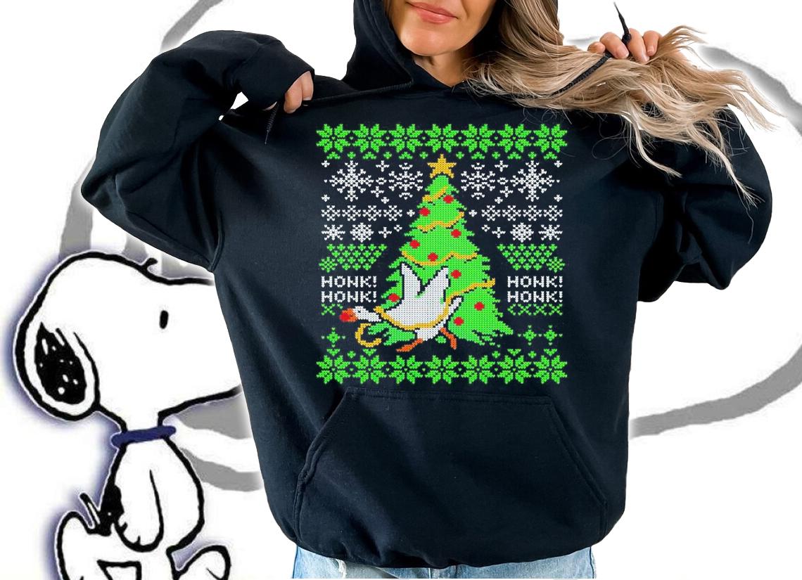 Goose Honk Honk Honk Honk Ugly Christmas Shirt