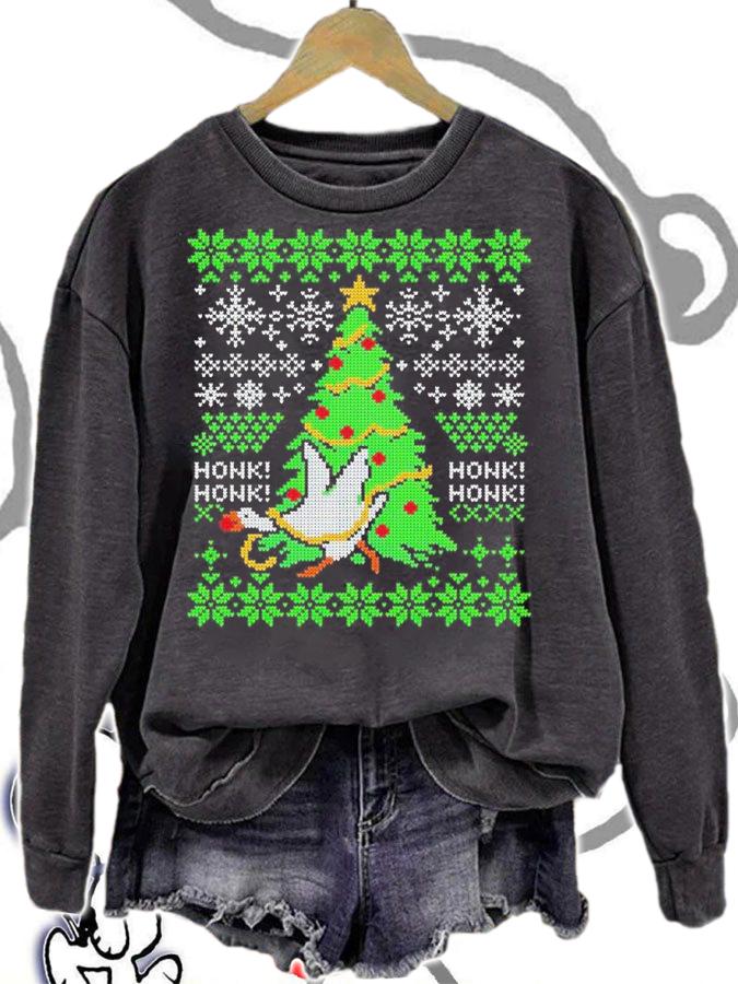 Goose Honk Honk Honk Honk Ugly Christmas Shirt