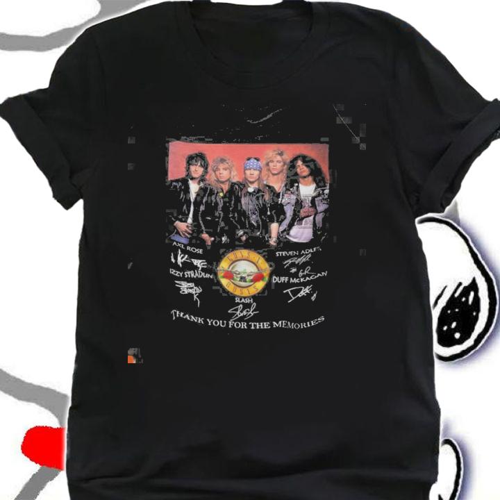 Guns N Roses thank you for the memories signatures shirt shirt