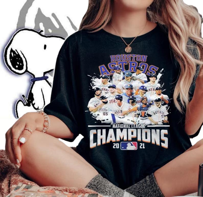 Houston Astros National League Champions 2021 signatures shirt