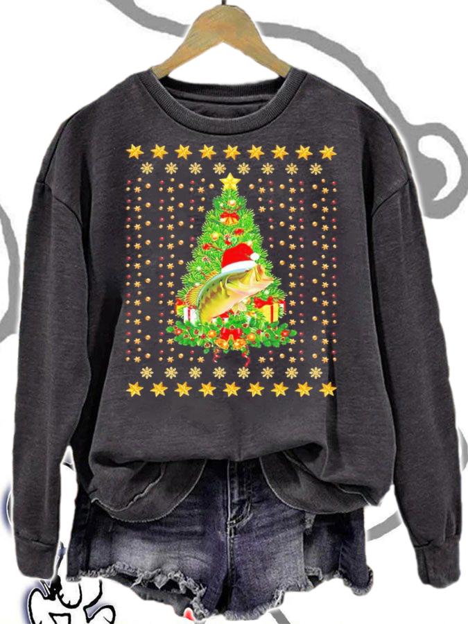 Merry Bassmas Christmas Fishing Shirt sweatshirt