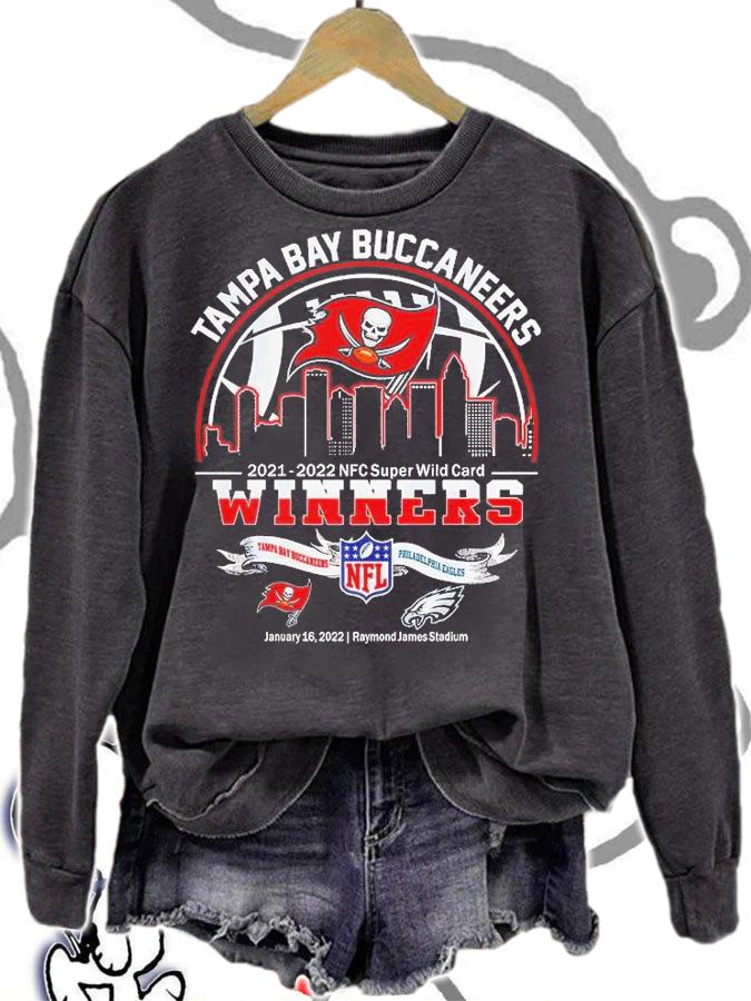 Tampa Bay Buccaneers 2021 2022 NFC Super Wild Card winners Tampa Bay Buccaneers vs Philadelphia Eagles shirt sweatshirt