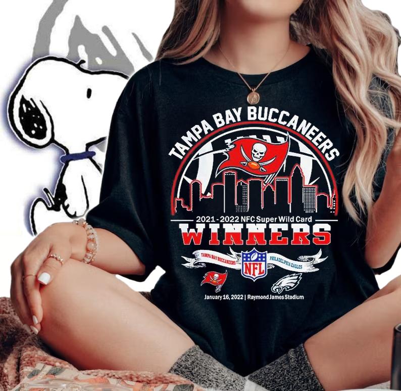 Tampa Bay Buccaneers 2021 2022 NFC Super Wild Card winners Tampa Bay Buccaneers vs Philadelphia Eagles shirt woman shirt
