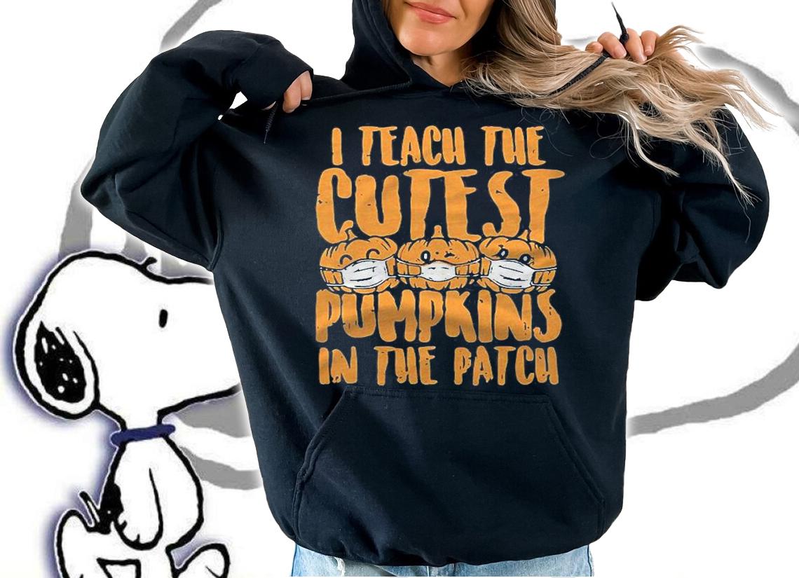 Teachers Cutest Pumpkins Patch Halloween Face Mask Shirt hoodie