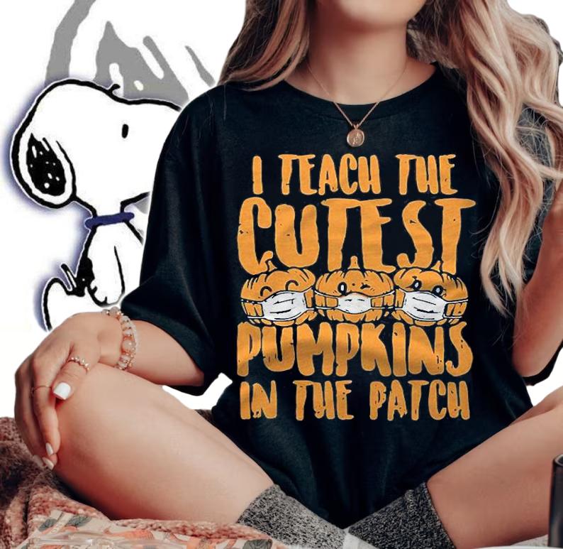 Teachers Cutest Pumpkins Patch Halloween Face Mask Shirt woman shirt