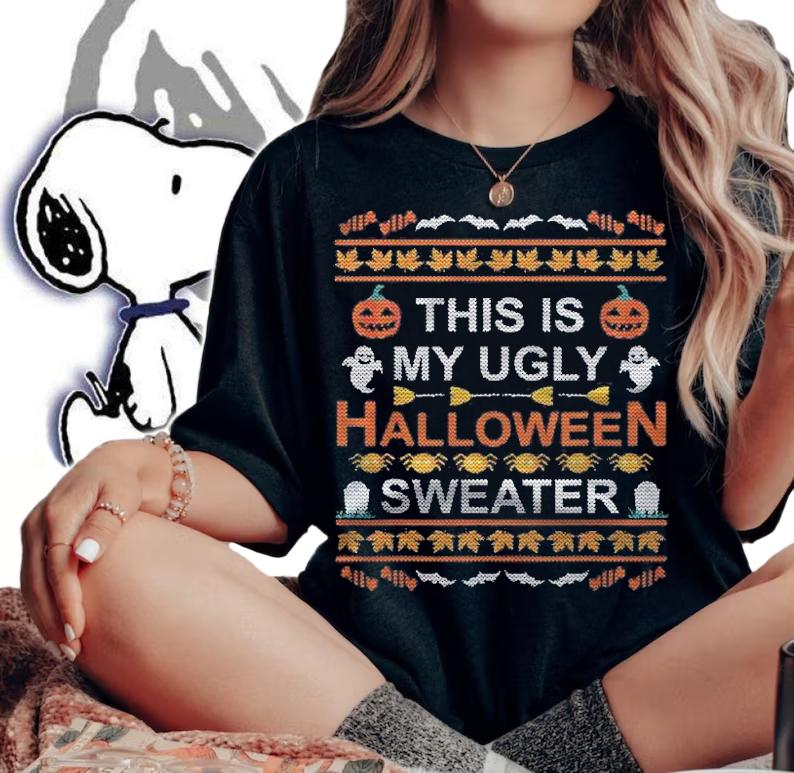 This Is My Ugly Halloween Sweater Funny Ugly Sweater Design Shirt woman shirt