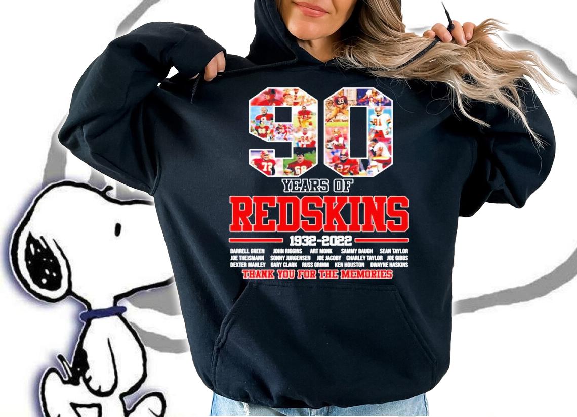 90 years of Redskins 1932-2022 all team shirt hoodie