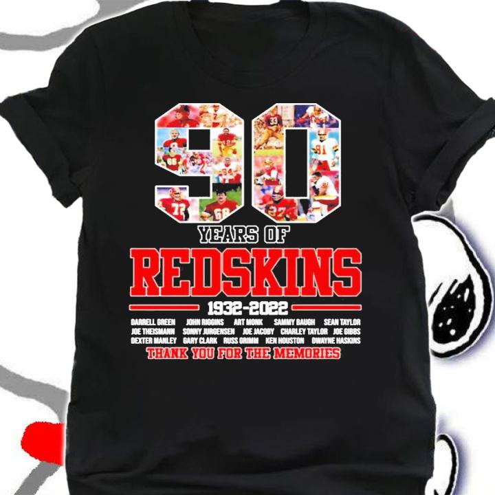 90 years of Redskins 1932-2022 all team shirt shirt