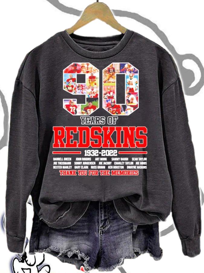 90 years of Redskins 1932-2022 all team shirt sweatshirt