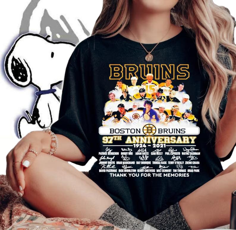 Boston Bruins 97th anniversary 1924-2021 thank you for the memories shirt