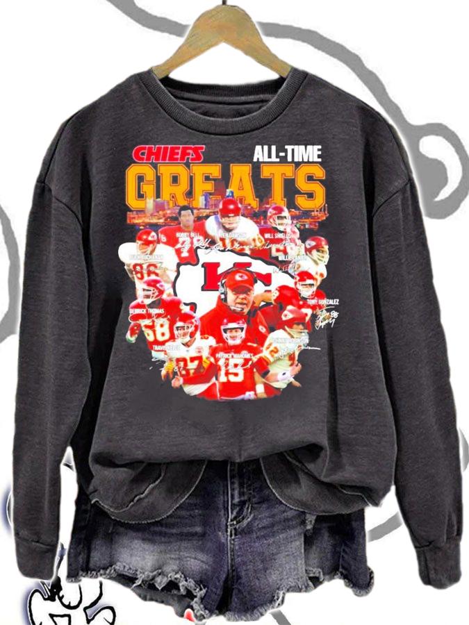 Chiefs all time Greats all team signature shirt sweatshirt
