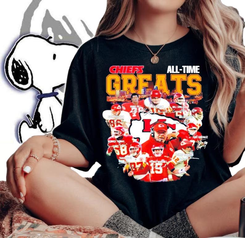 Chiefs all time Greats all team signature shirt woman shirt