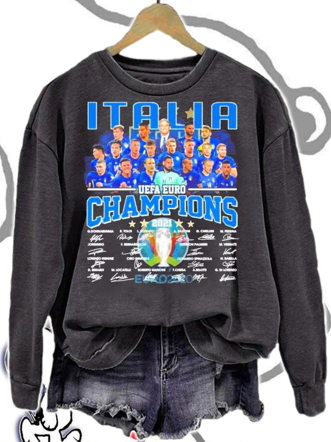 Italia UEFA EURO Champions 2021 signatures shirt