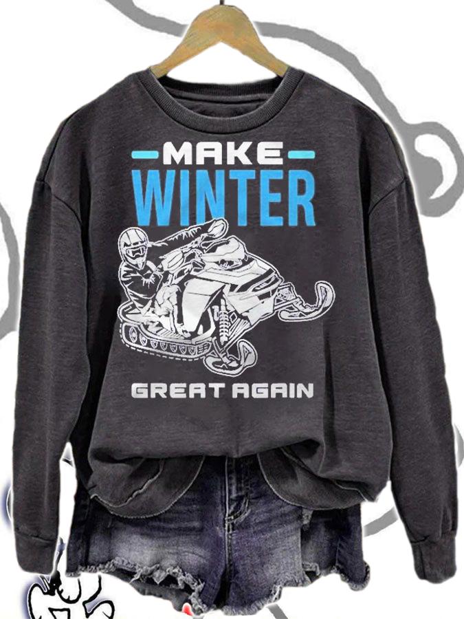 Make Winter Great Again Snowmobile Snowmobiler Snowmobiling Shirt