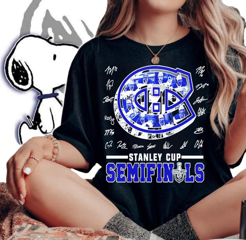 Montreal Cadiens Stanley Cup Semifinals signatures t-shirt