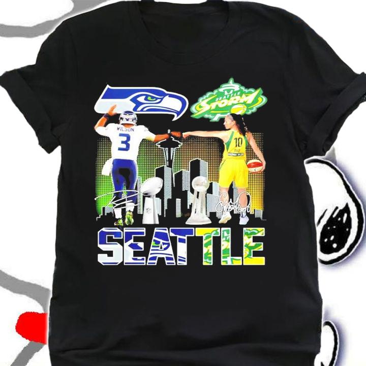 Seattle Wilson and Sue Bird Seattle Storm signature shirt